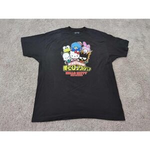 Hello Kitty and Friends T Shirt Mens 2XL‎ My Hero Academia Black 100% Cotton
